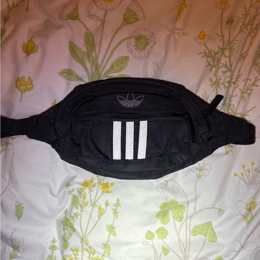 Adidas Black and White Belt Bag